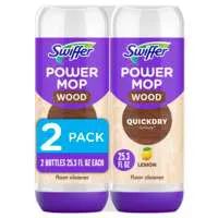 SwiƯer PowerMop Wood QuickDry Lemon Wood Floor Cleaner - 2 ct