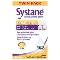 Systane Lubricant Eye Drops Complete Optimal Dry Eye Relief - 2 ct