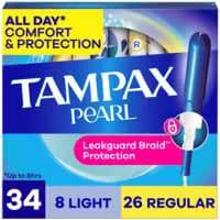 Tampax Pearl Unscented Light & Regular Tampons