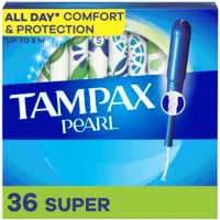 Tampax Pearl Unscented Super Tampons