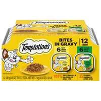Temptations Bites in Gravy Variety Pack Adult Wet Cat Food - 12 ct