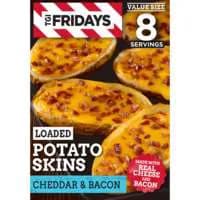 TGI Fridays Cheddar & Bacon Loaded Potato Skins Value Size Frozen