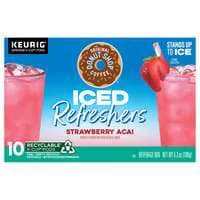 The Original Donut Shop Iced Refreshers Strawberry Acai Bev Mix K-Cup Pods