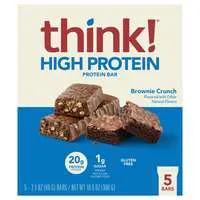 think! Gluten Free Brownie Crunch 20g High Protein Bars - 5 ct