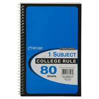 Top Flight Standards 1 Subject Notebook College Rule 8 X 5 Inch - 80 Sheet