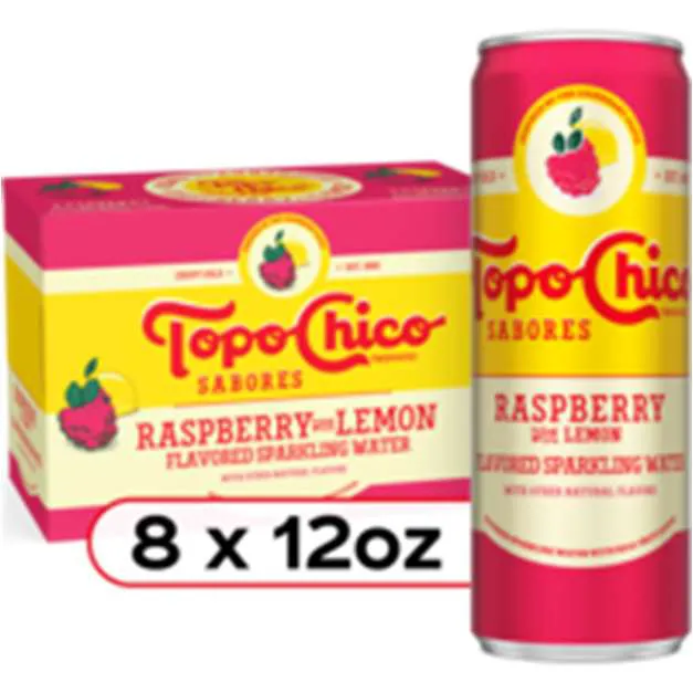 Topo Chico Sabores Raspberry with Lemon Sparkling Water - 8 pk