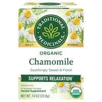 Traditional Medicinals Organic CaƯeine Free Chamomile Herbal Tea Bags