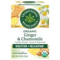 Traditional Medicinals Organic Ginger & Chamomile Herbal Tea Bags