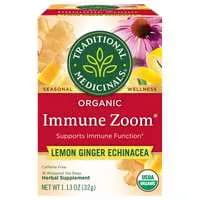 Traditional Medicinals Organic Immune Zoom Lemon Ginger Herbal Tea Bags