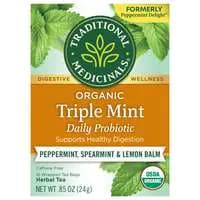 Traditional Medicinals Organic Peppermint Probiotic Herbal Tea Bags