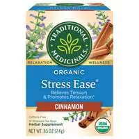 Traditional Medicinals Organic Stress Ease Cinnamon Herbal Tea Bags