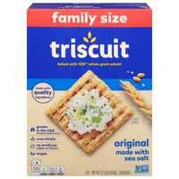 Triscuit Vegan Original w/Sea Salt Whole Grain Wheat Crackers Family Size