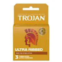 Trojan Ultra Ribbed Lubricated Latex Condoms