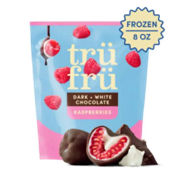 Tru Fru Nature's Raspberries in White & Dark Chocolate Frozen