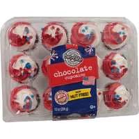 two-bite Patriotic Chocolate Mini Cupcakes - 12 ct