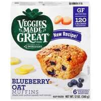 Veggies Made Great Gluten Free Blueberry Oat MuƯins - 6 ct Frozen