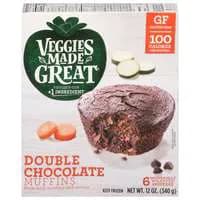 Veggies Made Great Gluten Free Double Chocolate MuƯins - 6 ct Frozen