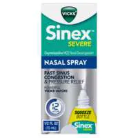 Vicks Sinex Severe Nasal Decongestant Spray 12 Hour Relief