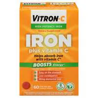 Vitron-C High Potency Iron Plus Vitamin C Tablets