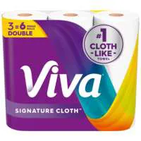Viva Signature Cloth Choose-A-Sheet Double Rolls 1-Ply Paper Towels - 3 ct