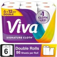 Viva Signature Cloth Choose-A-Sheet Double Rolls 1-Ply Paper Towels - 6 ct