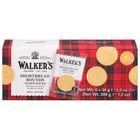 Walkers Pure Butter Shortbread Rounds Cookie Packs - 6 ct