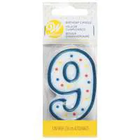Wilton Numeral Birthday Candle #9