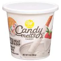 Wilton Vanilla Flavored Bright White Candy Melts Heat & Dip