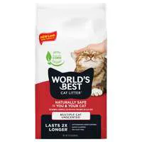 World's Best Quick Clumping Unscented Multi-Cat Corn Litter