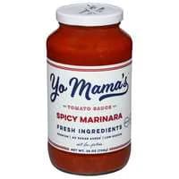 Yo Mama's Premium Low Sodium No Sugar Added Spicy Marinara Pasta Sauce