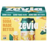 Zevia CaƯeine Free Zero Sugar Cream Soda - 6 pk